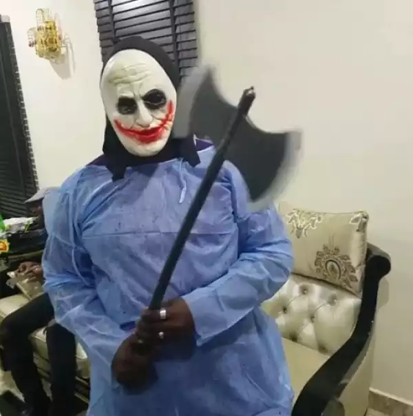 Check out Comedian, Elenu in his hilarious Halloween costume